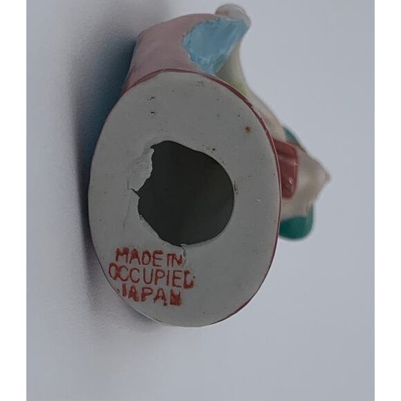 Set of 2 Occupied Japan Ladies Mini Porcelain Figurines Ball Gown Dress Vintage - Picture 12 of 12